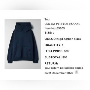 Aritzia TNA COZYAF Perfect Hoodie and TNA COZYAF Boyfriend Sweatpant